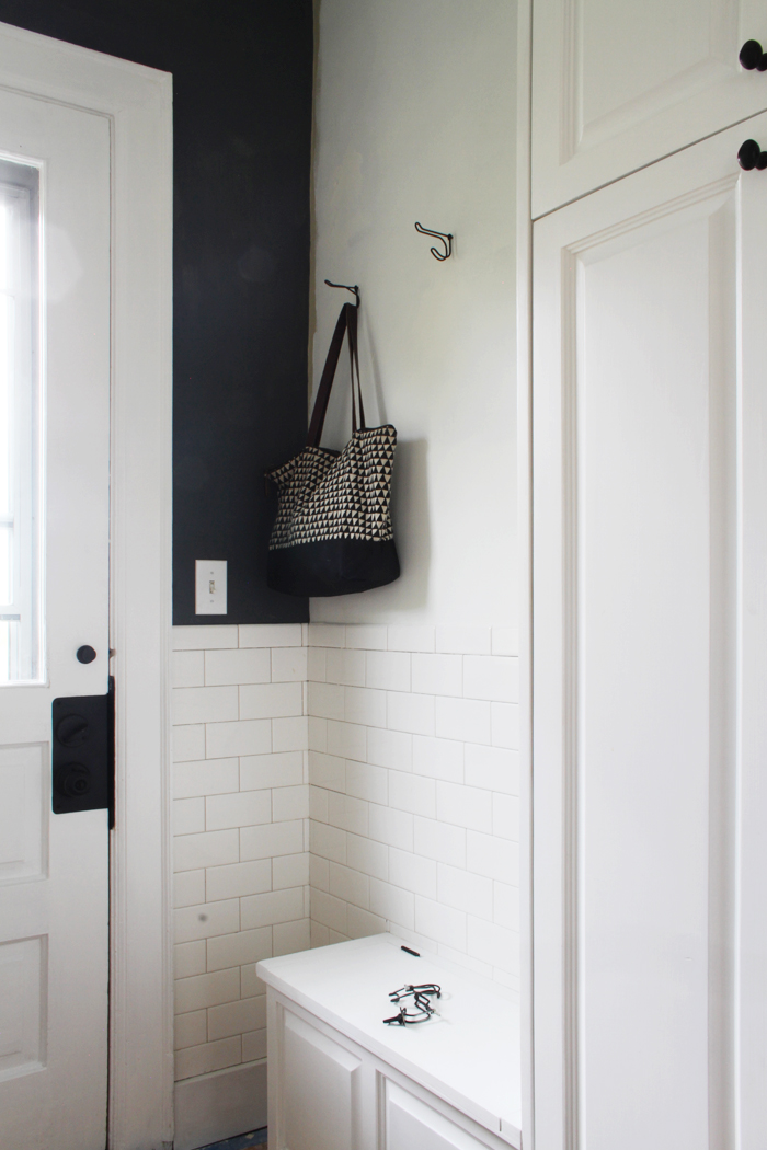 Subway Tile in the Mudroom