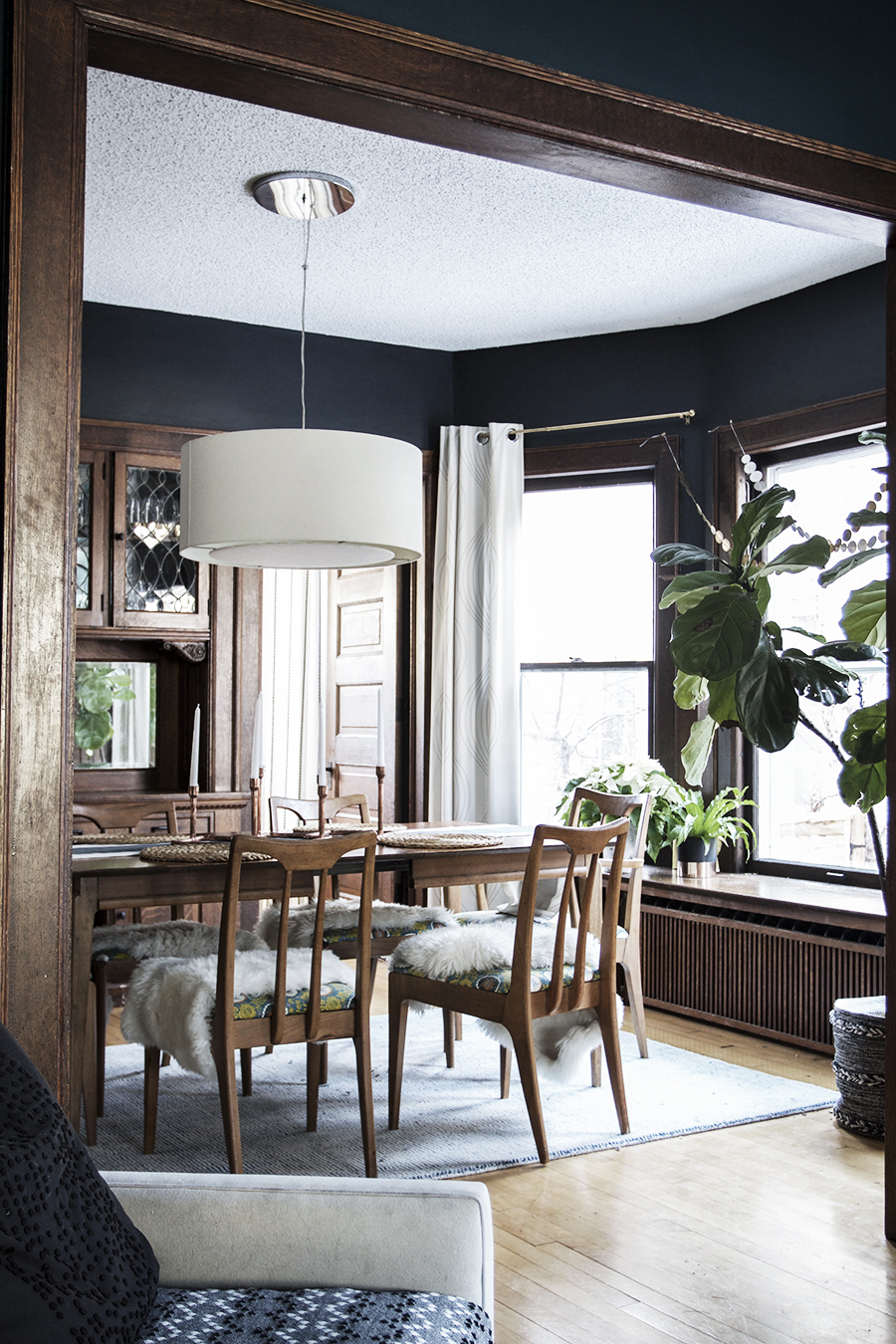 Dark and Modern Dining Room in an Old House | Deuce Cities Henhouse