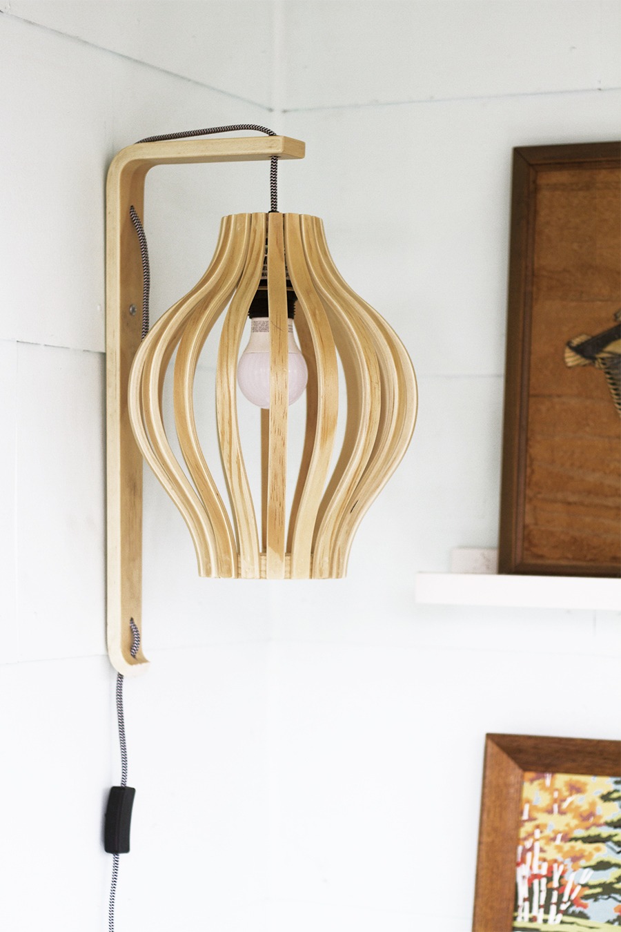 How to Make a Corded Lamp Look Hardwired - Honeybear Lane